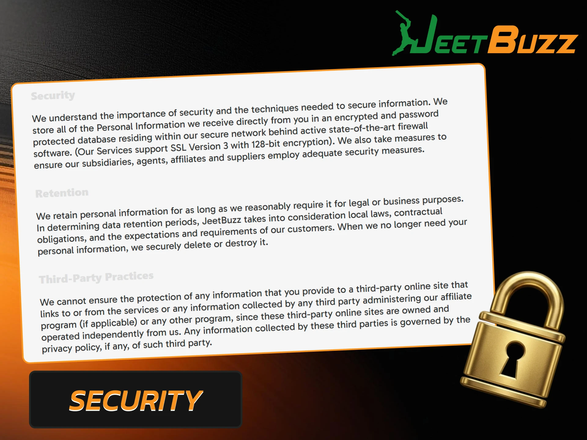 Learn about the Curacao gaming license and advanced encryption used by Jeetbuzz.